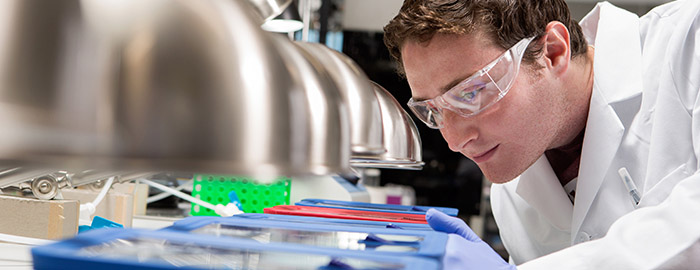 electrical engineering student in a lab