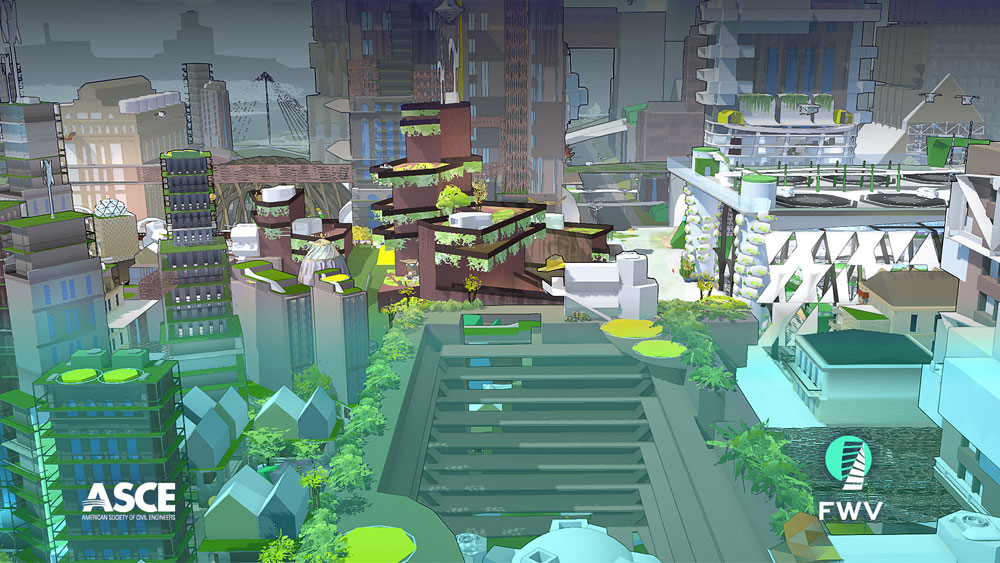 未来城市景观效果图