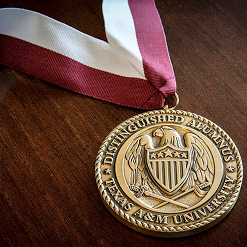 Texas A&M Distinguished Alumnus medal.