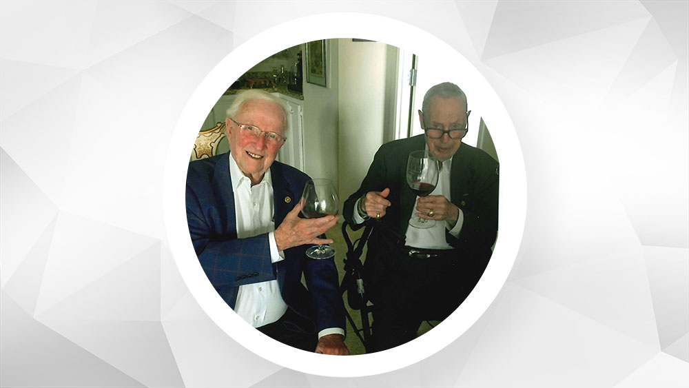 Gerald K. Grogin '47 with former friend Bob Epstein '44 (deceased).