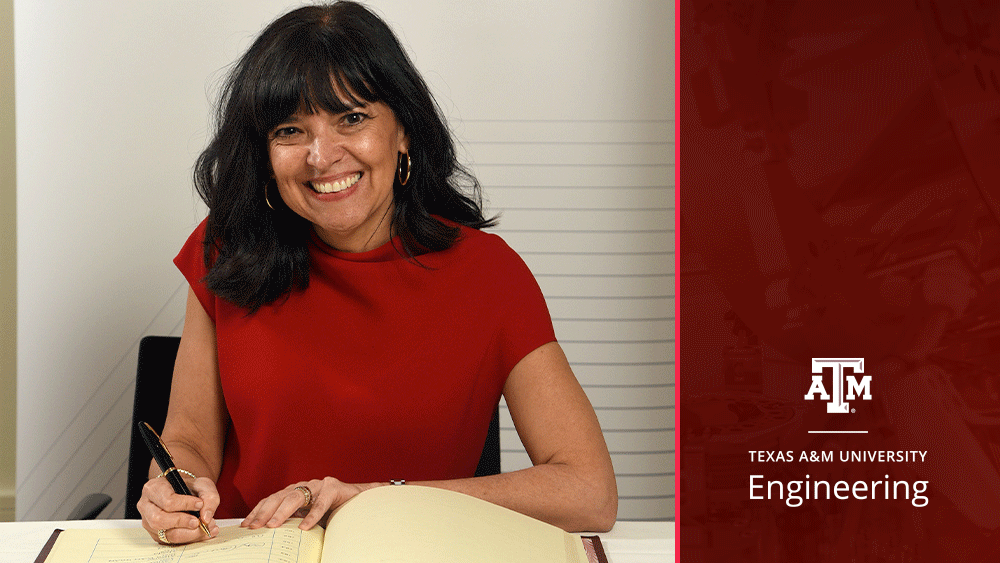 Aleida Rios为皇家工程学院签署文件