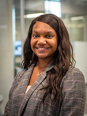 MJ Saunders smiling.